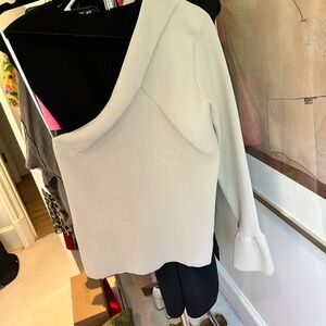 Theory One Sleeve Ribbed Sweater Top